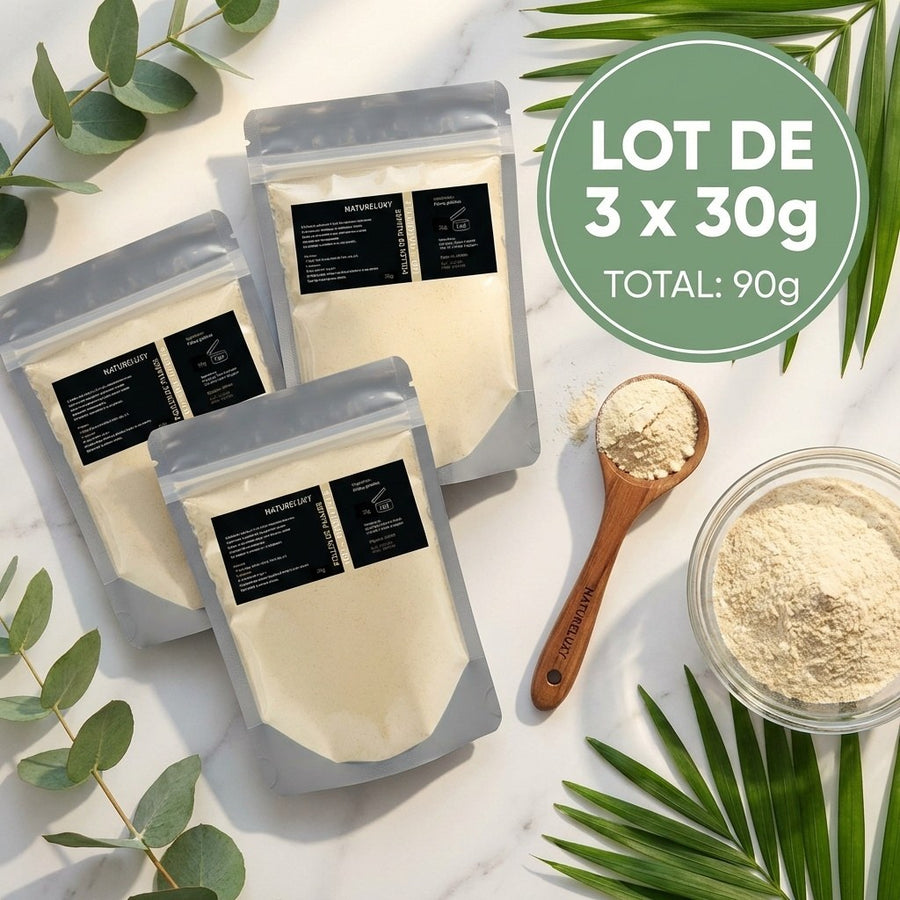 Pollen de palmier Pur 100% naturel 90g – produit naturel présenté par Natureluxy