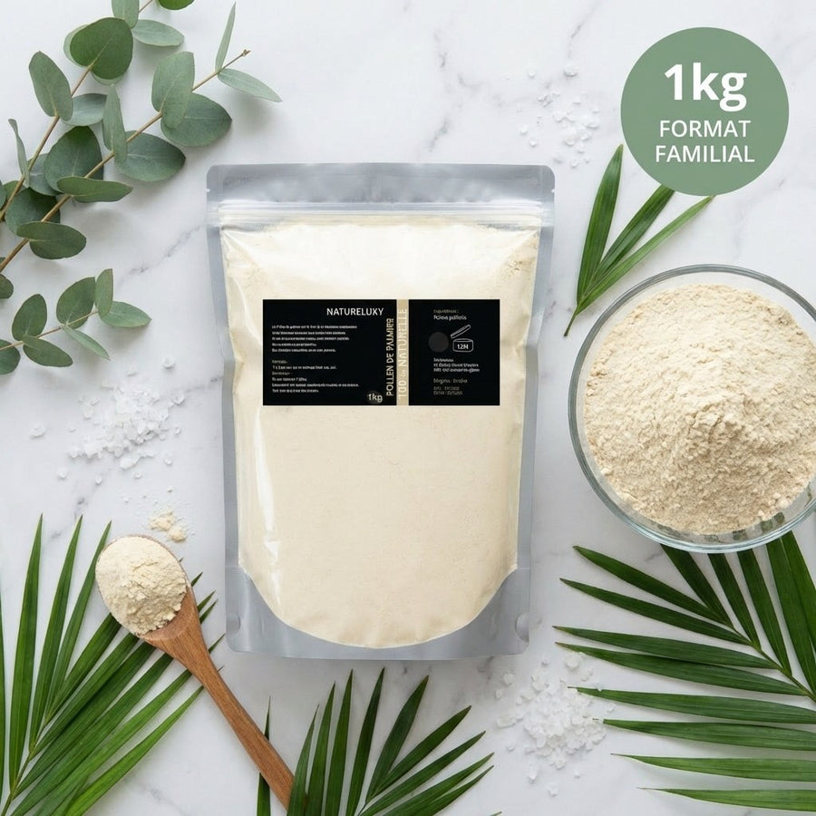 Pollen de palmier 1kg – produit naturel présenté par Natureluxy