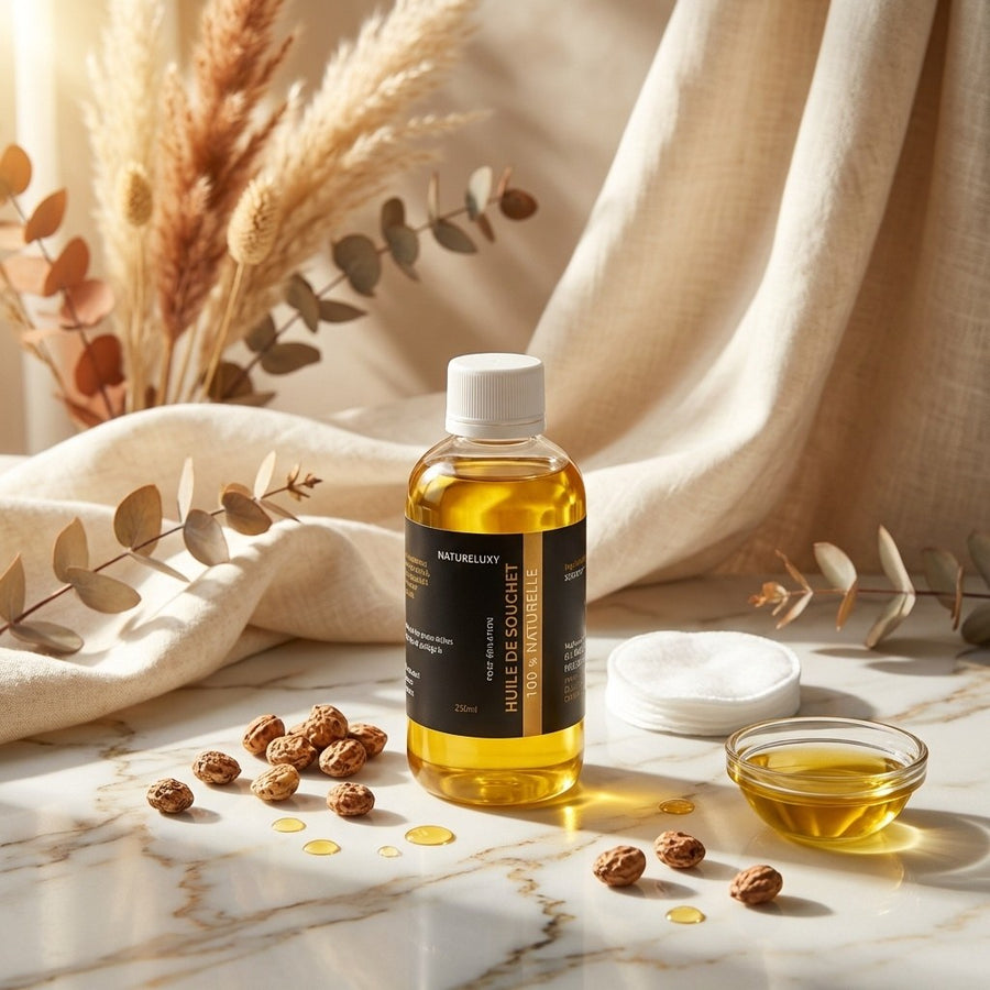 Huile de souchet 250 mL | 100 % naturelle – produit naturel présenté par Natureluxy