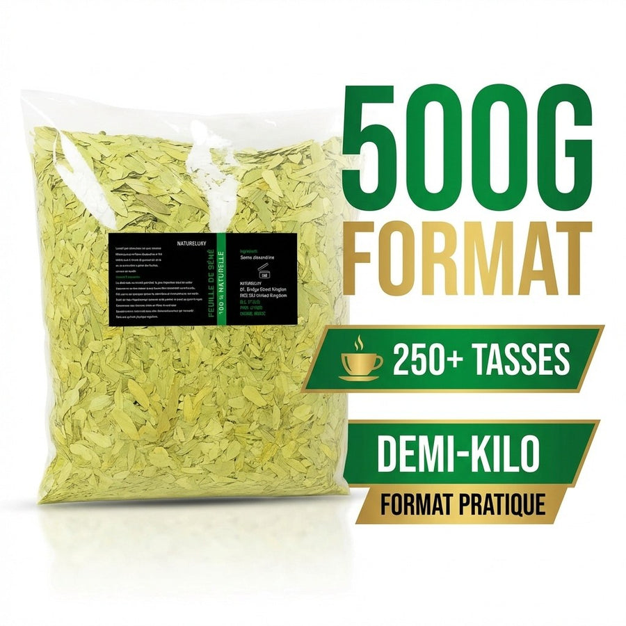 Feuilles de Séné 500g – 100% Naturel (Senna) | Natureluxy – produit naturel présenté par Natureluxy