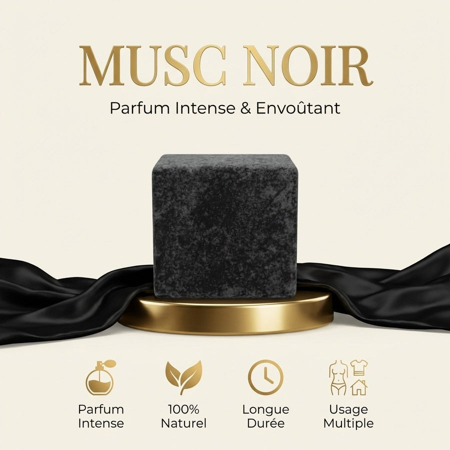 Carré de musc noir – parfum solide - détail produit