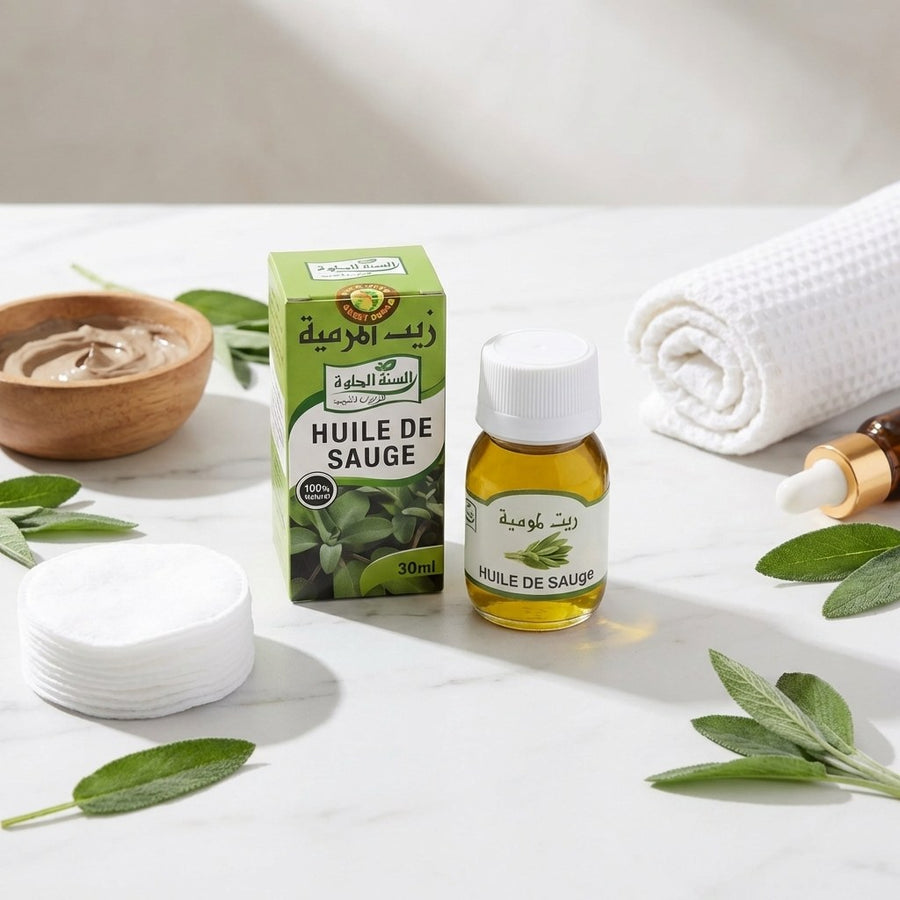 Huile de Sauge 30ml 100% Naturel - Sweet Sunnah – produit naturel présenté par Natureluxy