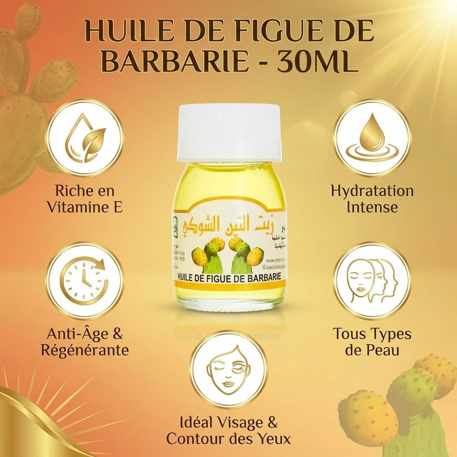 Huile de figue de barbarie 30 ml – Macérat huileux, vitamine E & oméga‑6 (soin beauté) – produit naturel présenté par Natureluxy