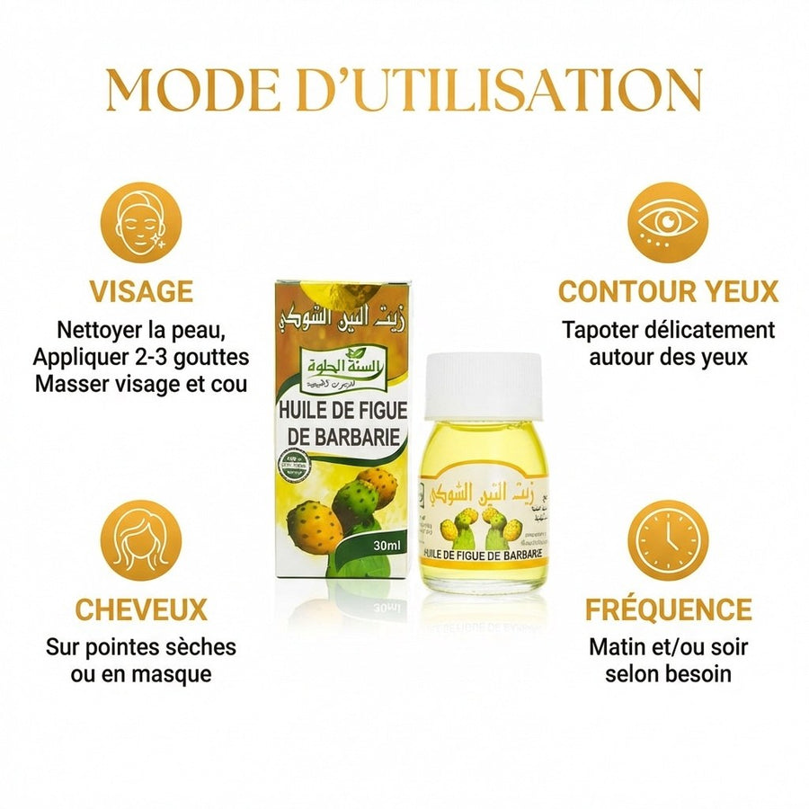 Huile de figue de barbarie 30 ml – Macérat huileux, vitamine E & oméga‑6 (soin beauté) – produit naturel présenté par Natureluxy