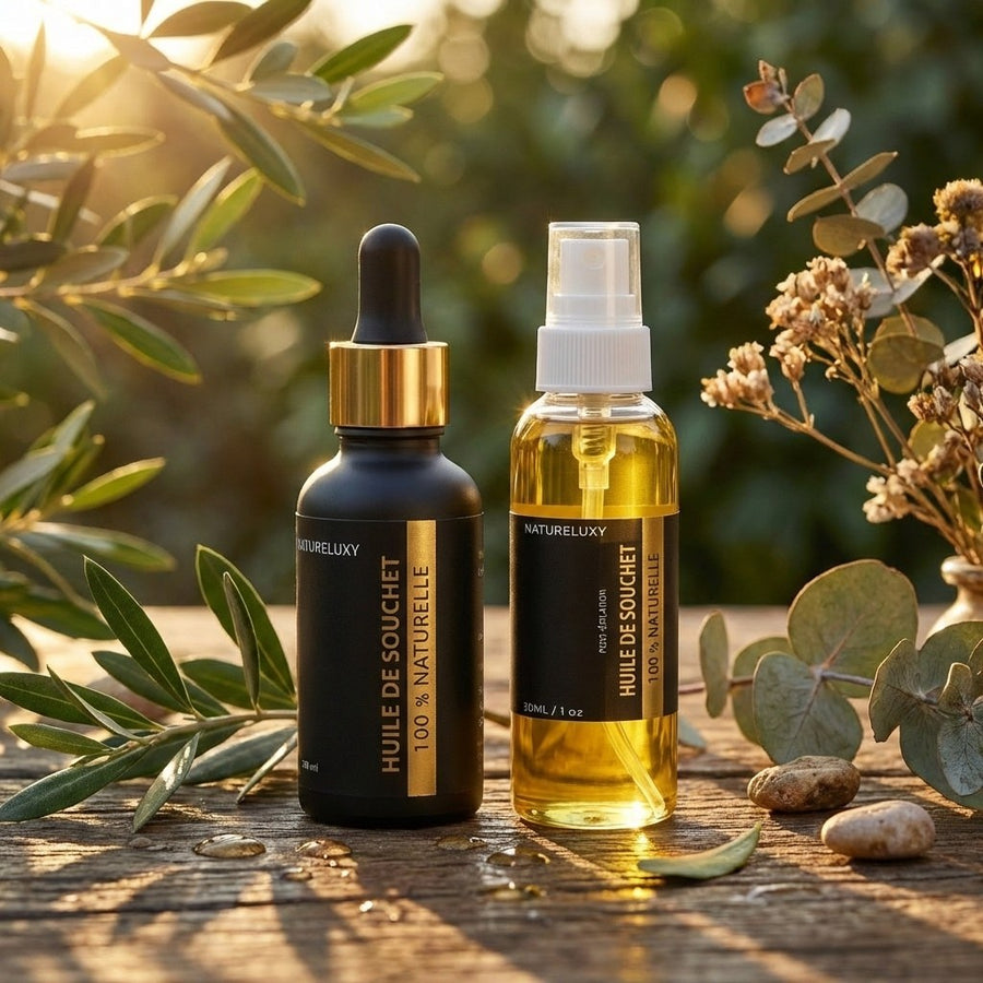 Huile de Souchet 30mL pipette + Huile de Souchet 30mL Spray 100% naturelle – produit naturel présenté par Natureluxy