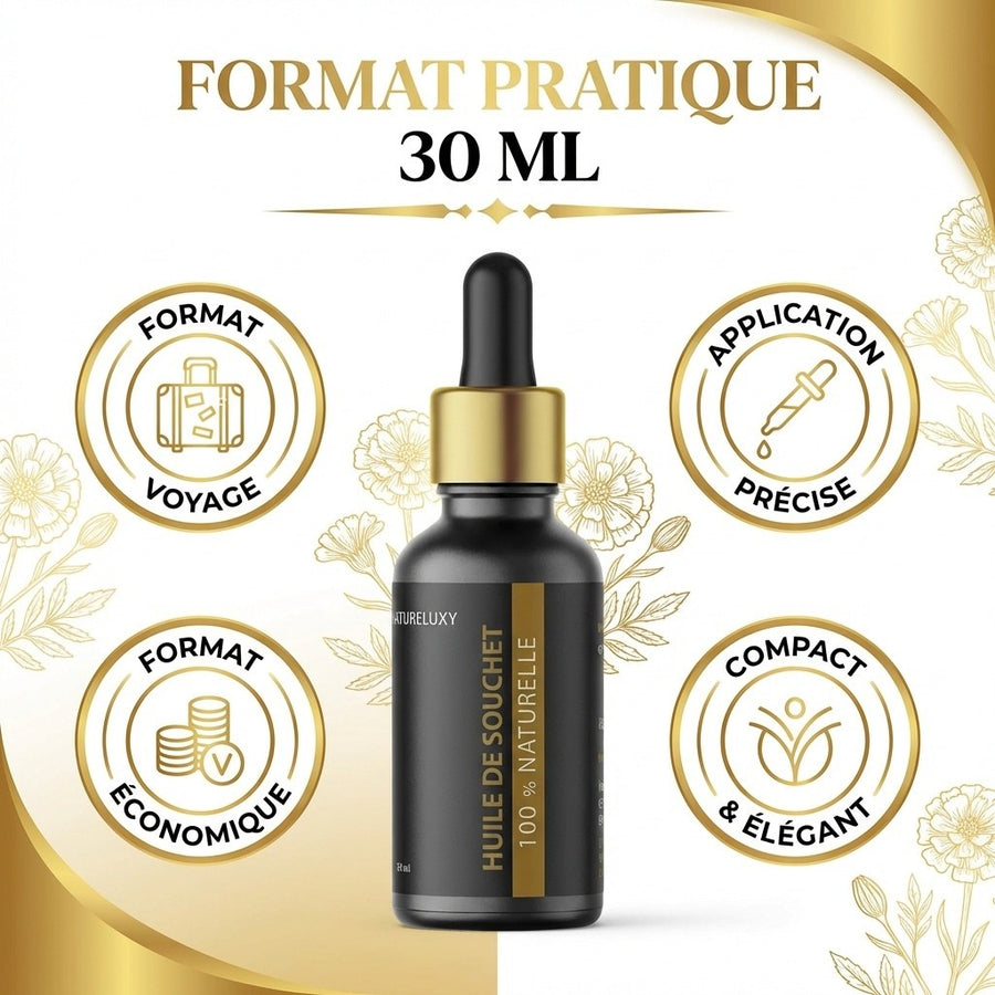 Huile de Souchet 30mL pipette 100% naturelle – produit naturel présenté par Natureluxy