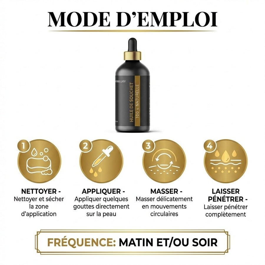 Huile de Souchet 100 mL Pipette 100% Naturelle - Soin de la Peau – produit naturel présenté par Natureluxy