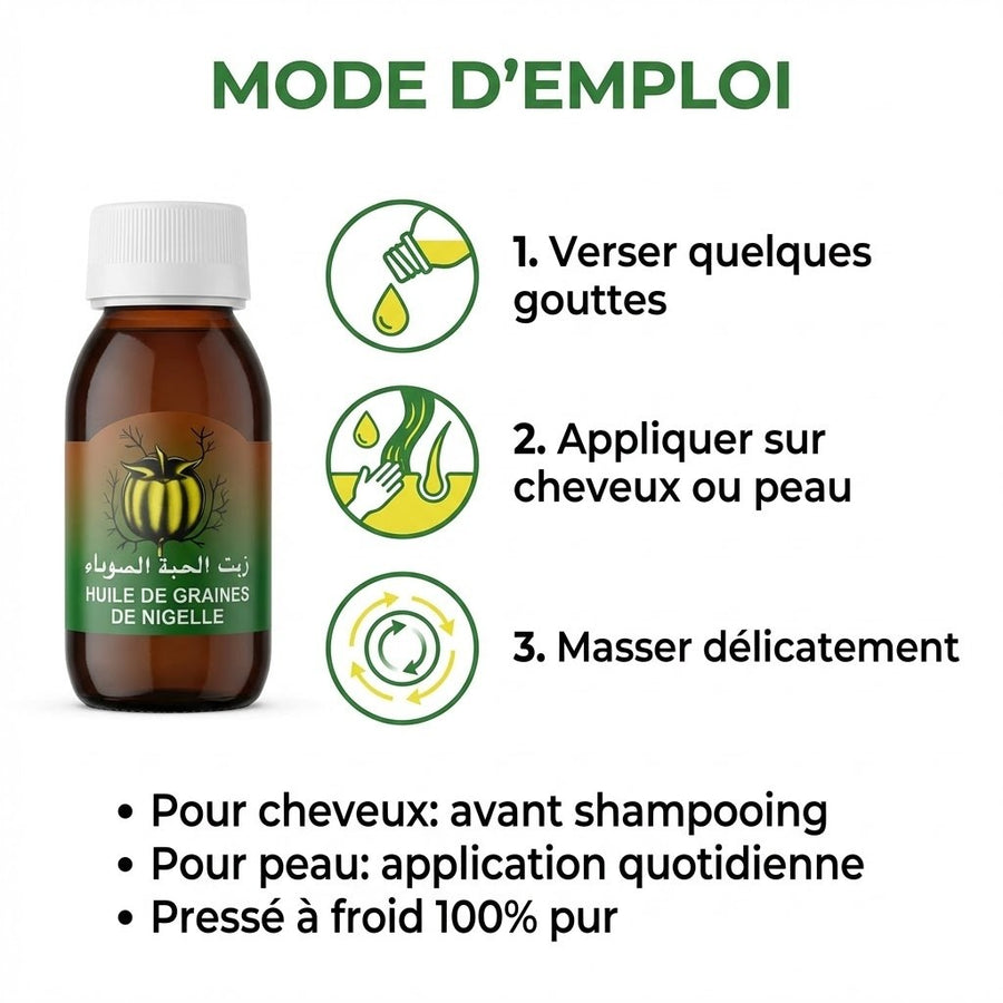 Huile de Graine de Nigelle Sweet Sunna 60ml – produit naturel présenté par Natureluxy