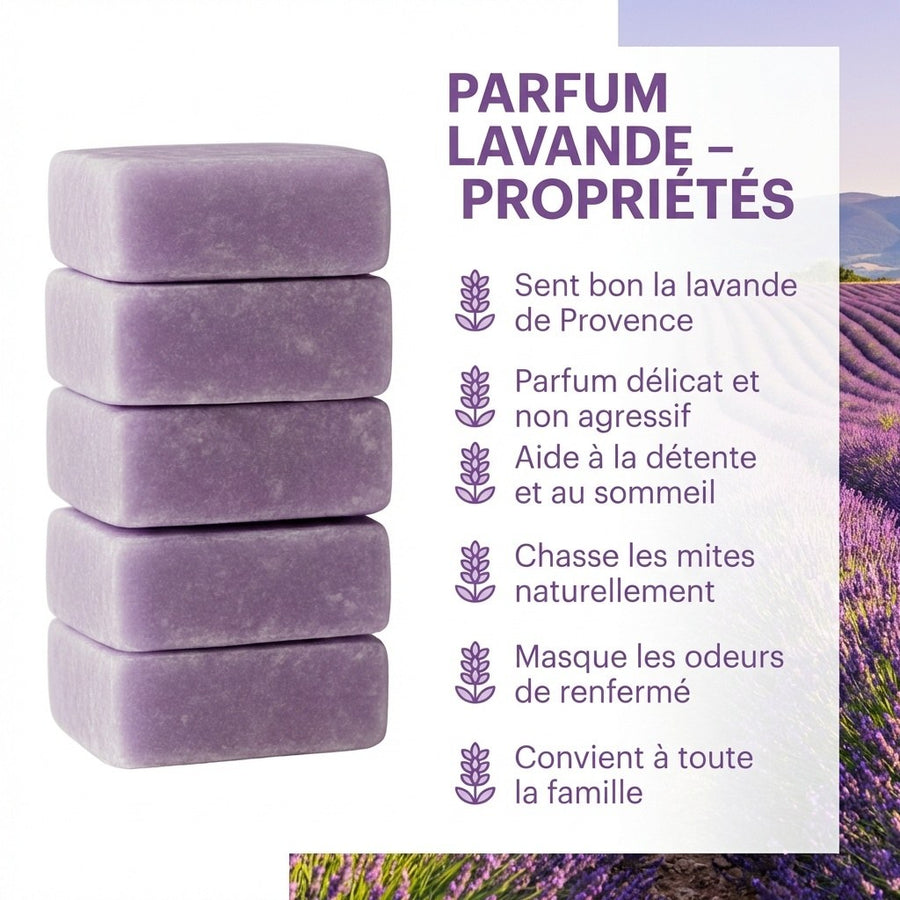 Lot de 10 carrés de musc lavande – parfum solide - image produit 5