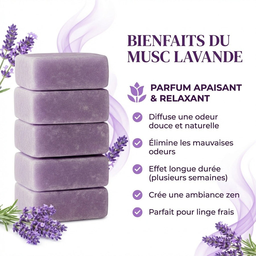 Lot de 10 carrés de musc lavande – parfum solide - image produit 8