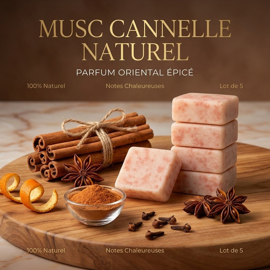 Lot de 5 carrés de musc cannelle – parfum solide - image produit 4