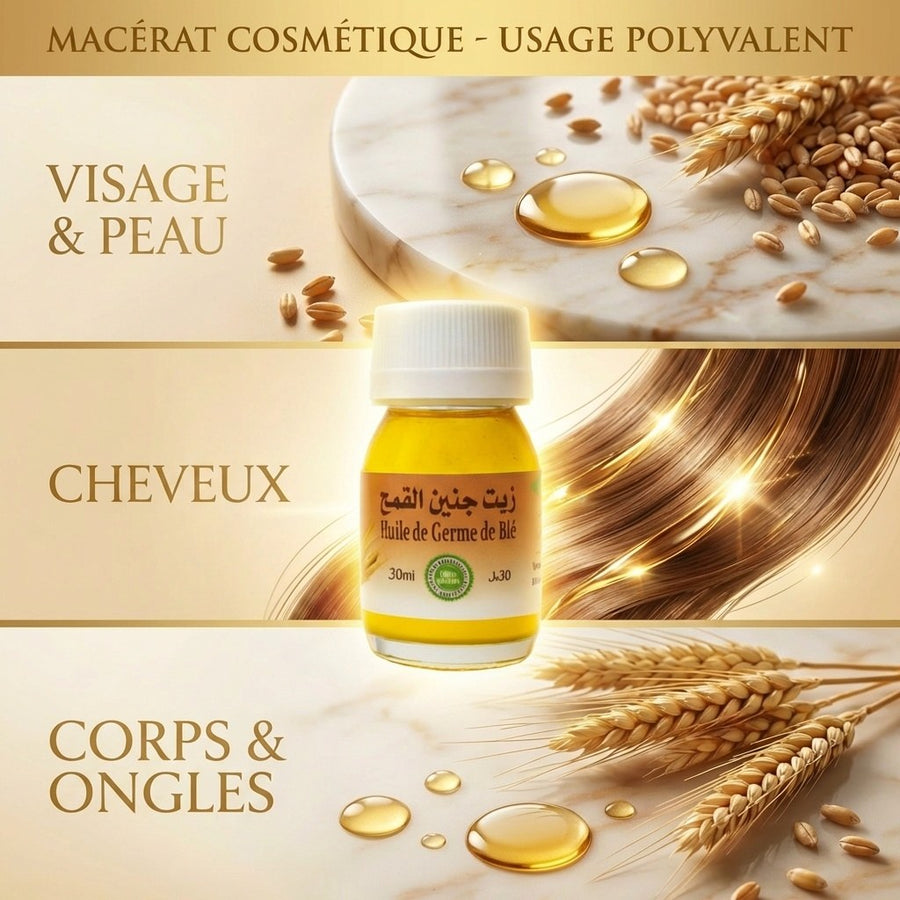 Huile de Germe de Blé 30mL Macérât – produit naturel présenté par Natureluxy