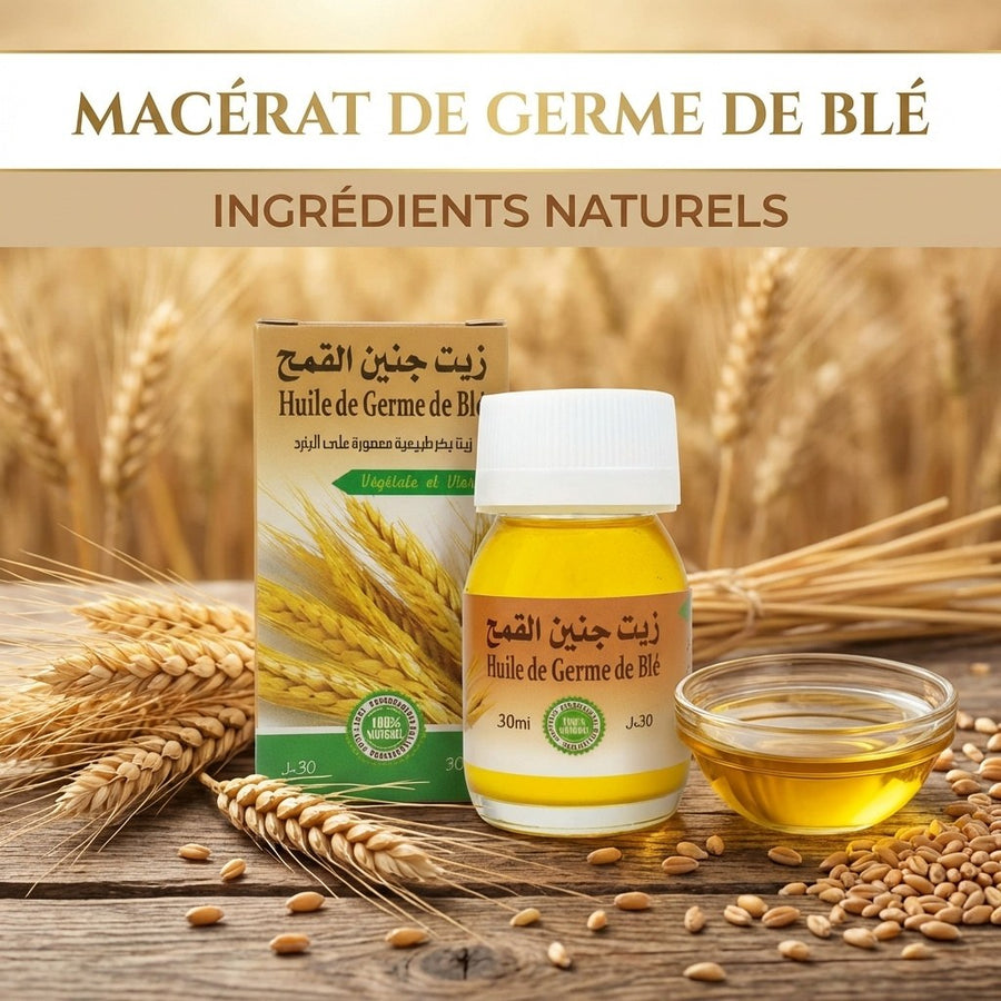 Huile de Germe de Blé 30mL Macérât – produit naturel présenté par Natureluxy