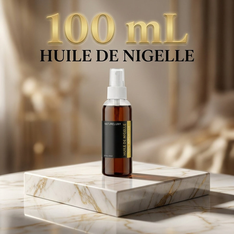 Huile de Nigelle 100ml Spray 100% Naturelle – produit naturel présenté par Natureluxy