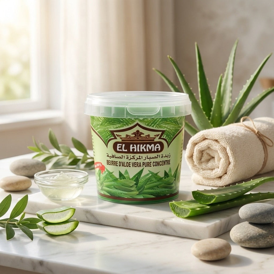 Beurre d'Aloe Vera EL HIKMA 150mL - En situation d'utilisation