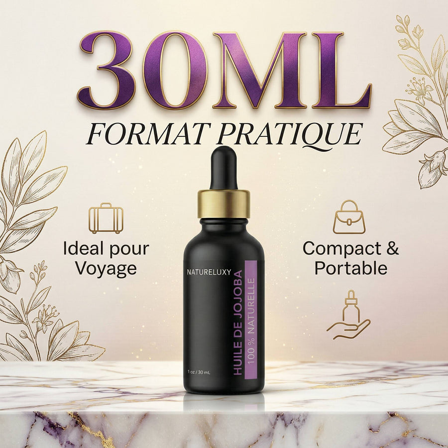 Huile de Jojoba 30 mL Pipette — 100% Naturelle – produit naturel présenté par Natureluxy