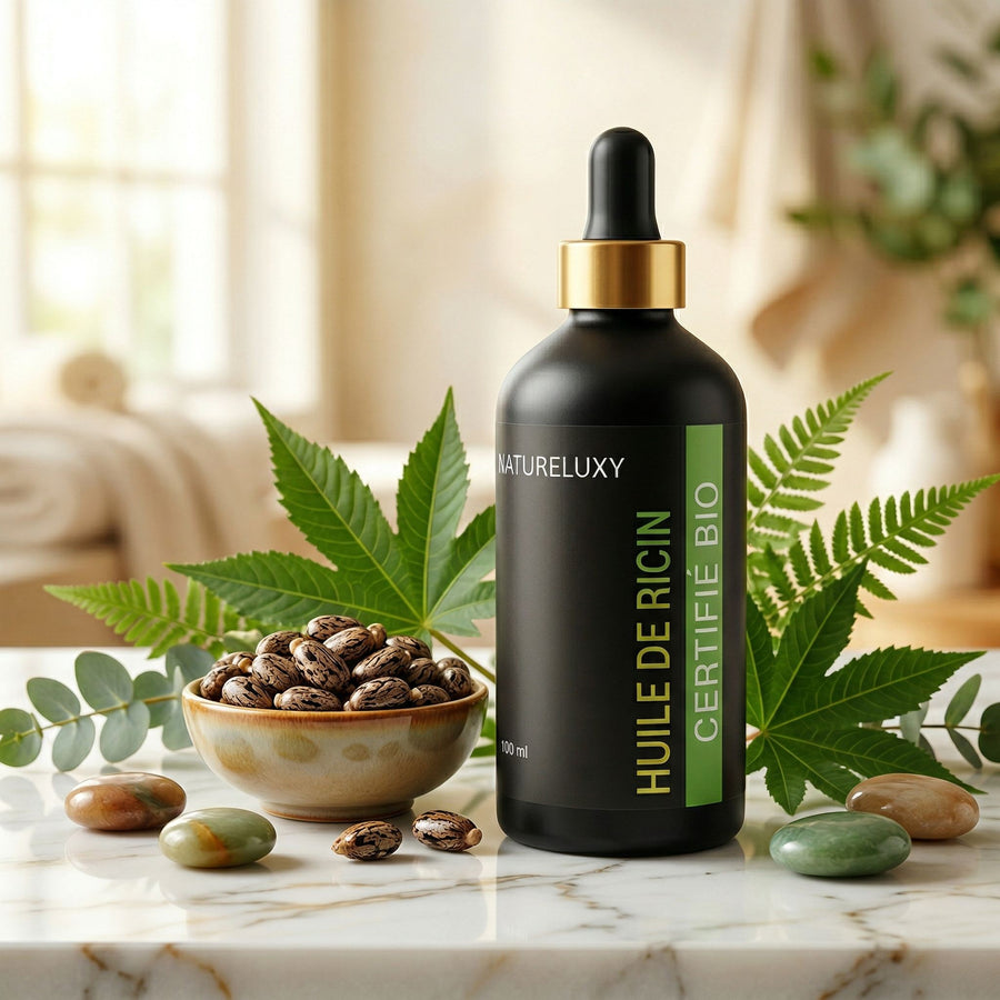 Huile de Ricin 100ml à Pipette – produit naturel présenté par Natureluxy