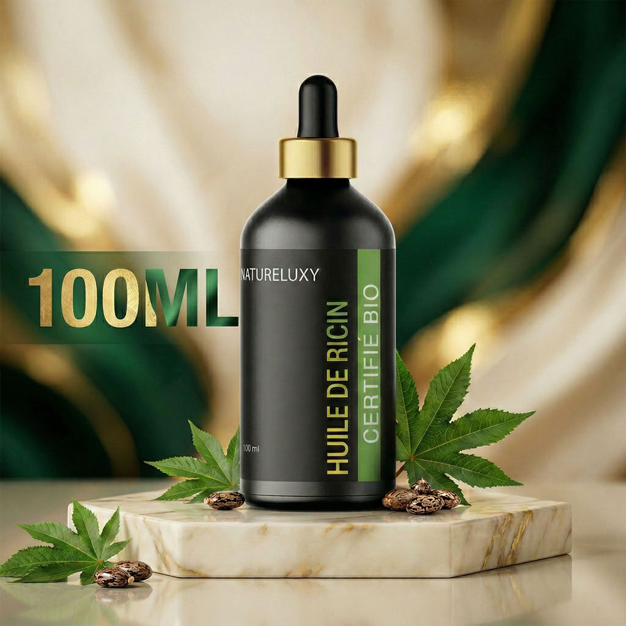 Huile de Ricin 100ml à Pipette – produit naturel présenté par Natureluxy