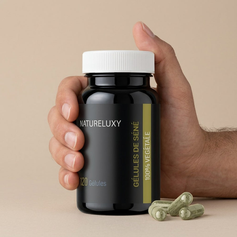 Lot 3×120 Gélules de Séné en poudre – 360 gélules – Enveloppe végétale – 300 mg – produit naturel présenté par Natureluxy