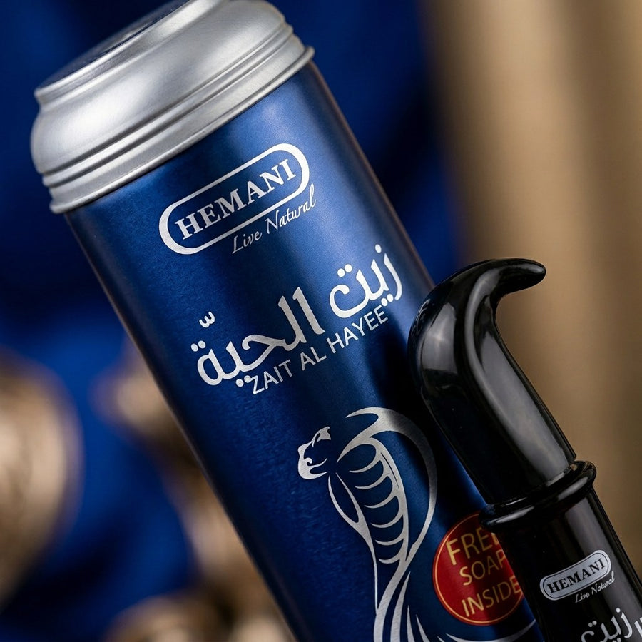 Lot 2× Huile de Serpent Cheveux Zait Al Hayee Hemani – 2×250 ml – produit naturel présenté par Natureluxy