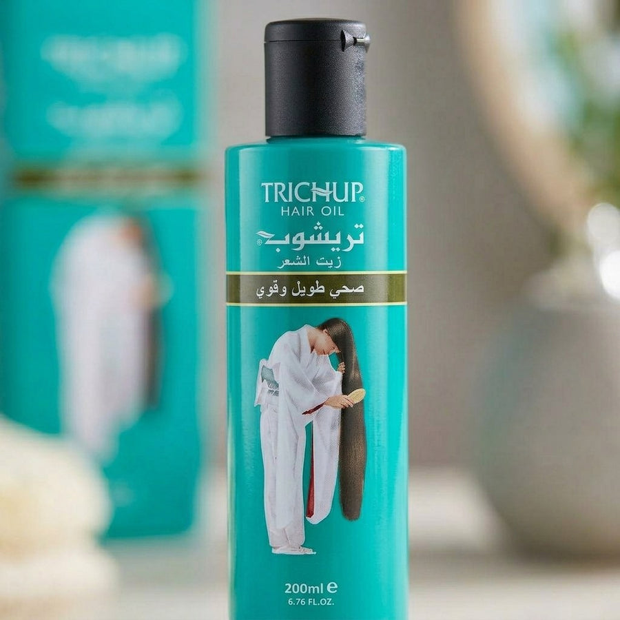 Huile Cheveux Trichup 200 ml – Soin indien pour routine pousse & volume – extraits de plantes – produit naturel présenté par Natureluxy