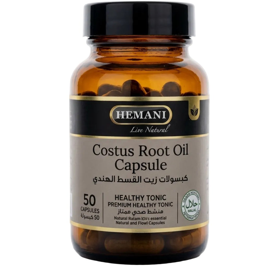 50 Capsules de Costus Indien - Hemani – produit naturel présenté par Natureluxy