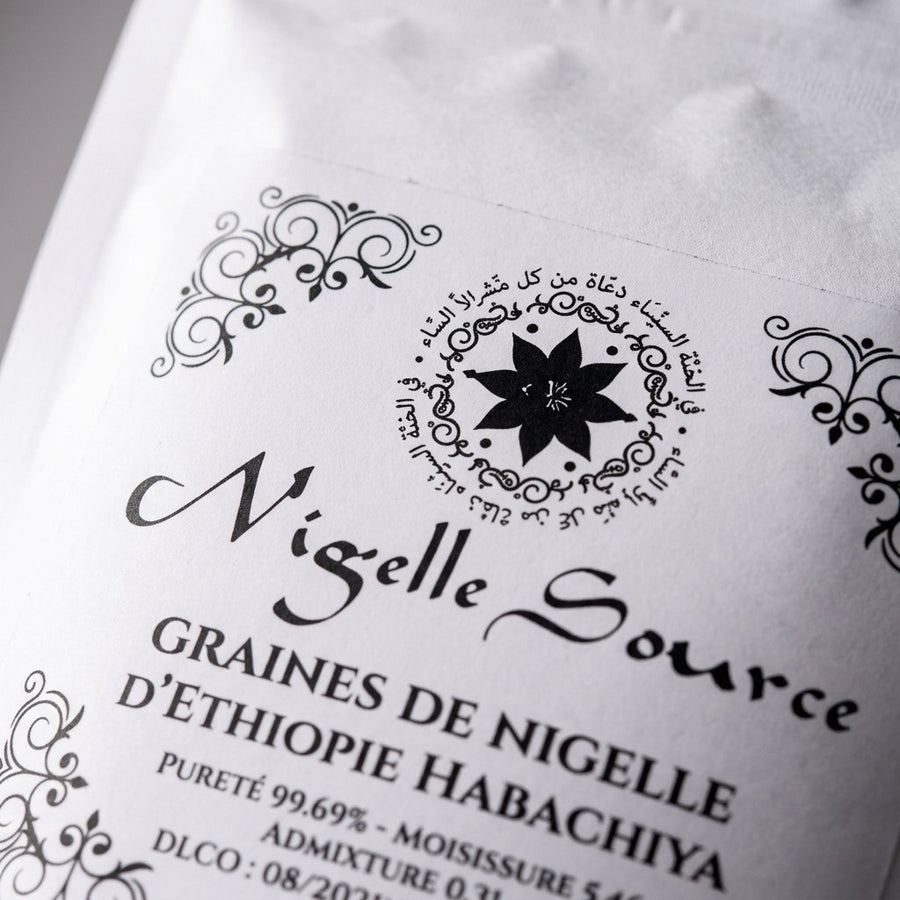 Graine de Nigelle d’Éthiopie 99,7% Pure (Grade A) Naturelle 100 g – Nigella Sativa (Cumin Noir) – produit naturel présenté par Natureluxy