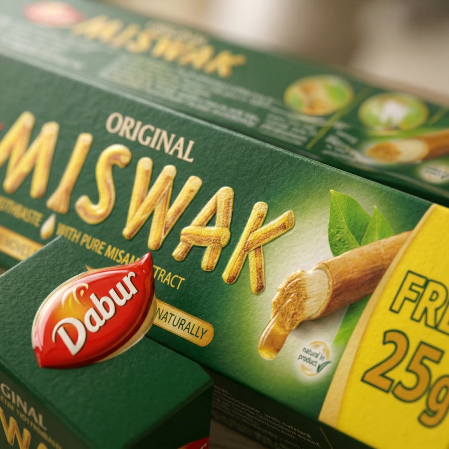 Texture pâte dentifrice Dabur Miswak - Gros plan