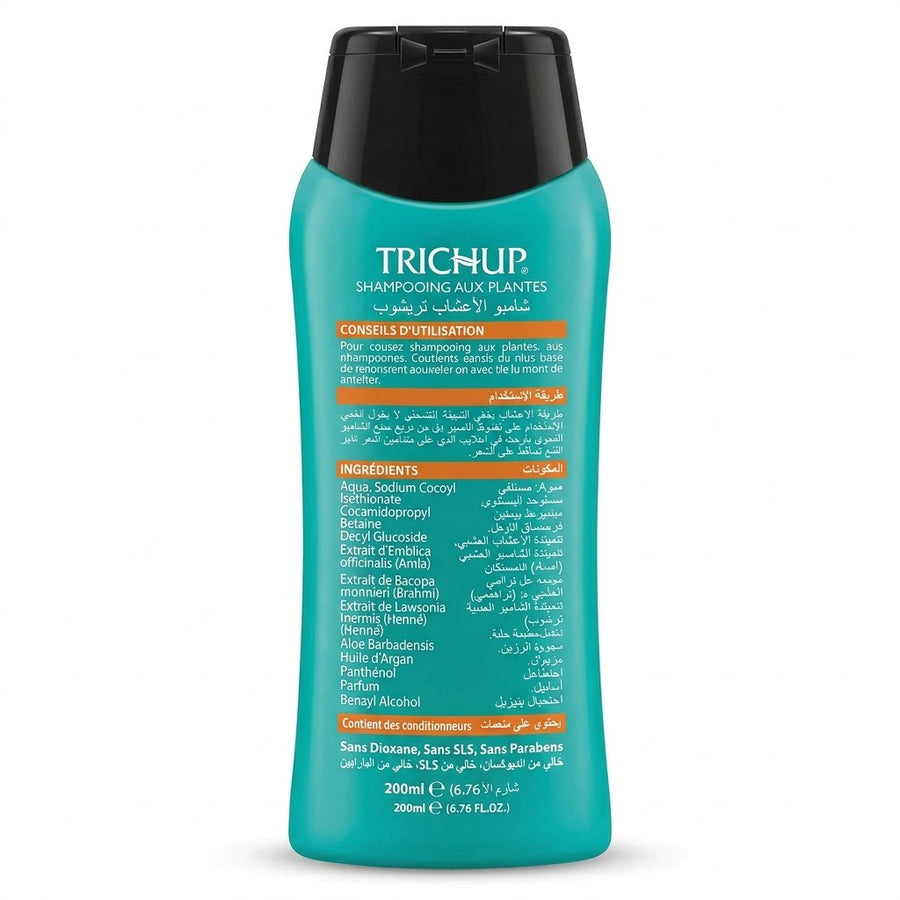 Lot de 3 Shampoings Trichup Anti-Chute Sans Sulfate Soin Indien 200 mL – produit naturel présenté par Natureluxy