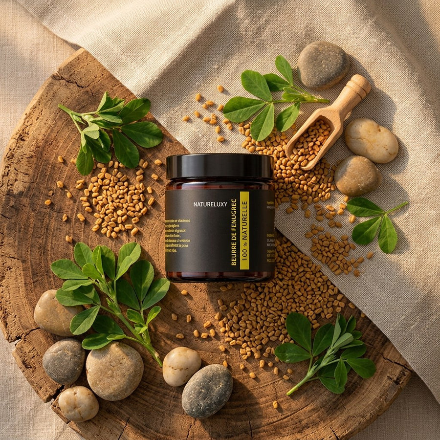 Beurre de Fenugrec Pur & Concentré 200g Natureluxy - Soin Corps et Cheveux – produit naturel présenté par Natureluxy