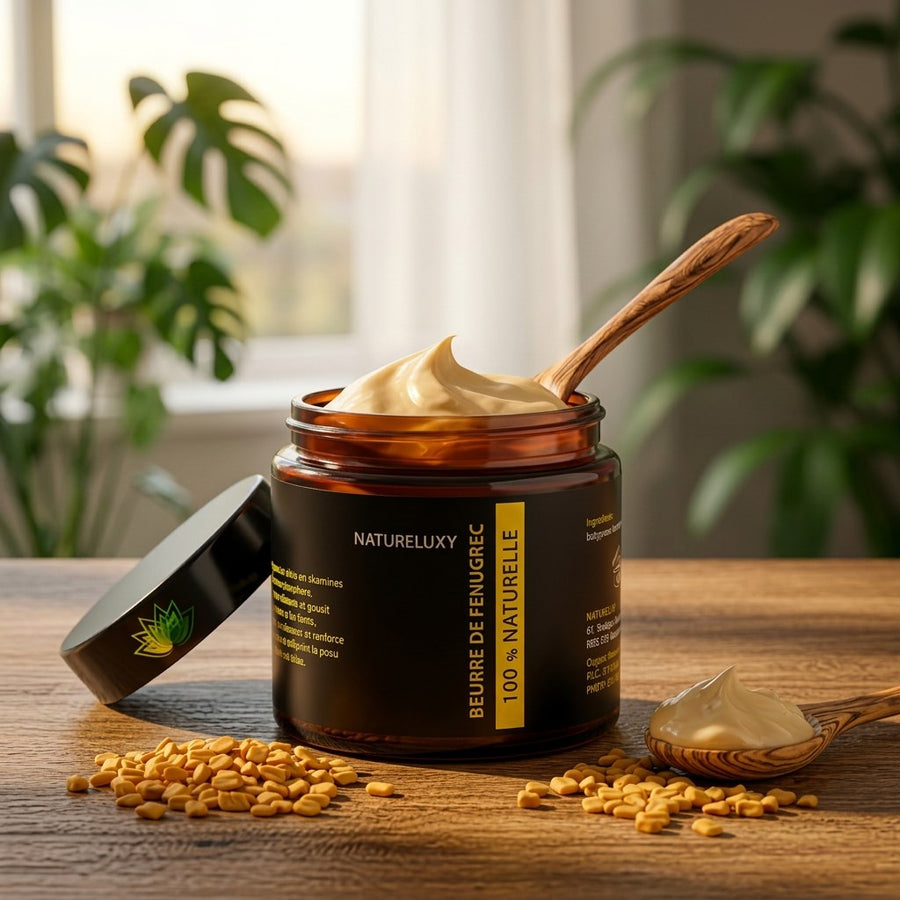 Beurre de Fenugrec Pur & Concentré 200g Natureluxy - Soin Corps et Cheveux – produit naturel présenté par Natureluxy