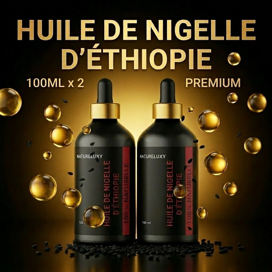 2 Huile de Nigelle d'éthiopie 100mL pipette 100% naturelle – produit naturel présenté par Natureluxy