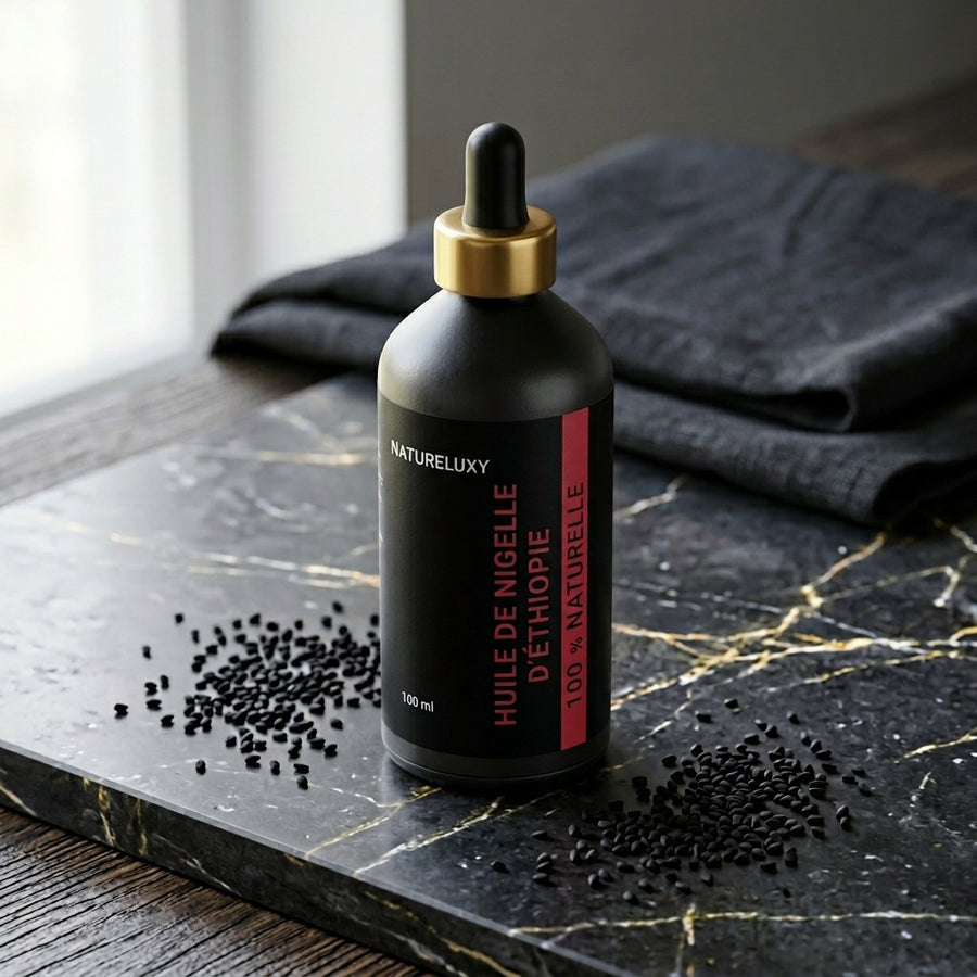 Huile de Nigelle d’Éthiopie 100 mL Pipette — 100% Naturelle – produit naturel présenté par Natureluxy