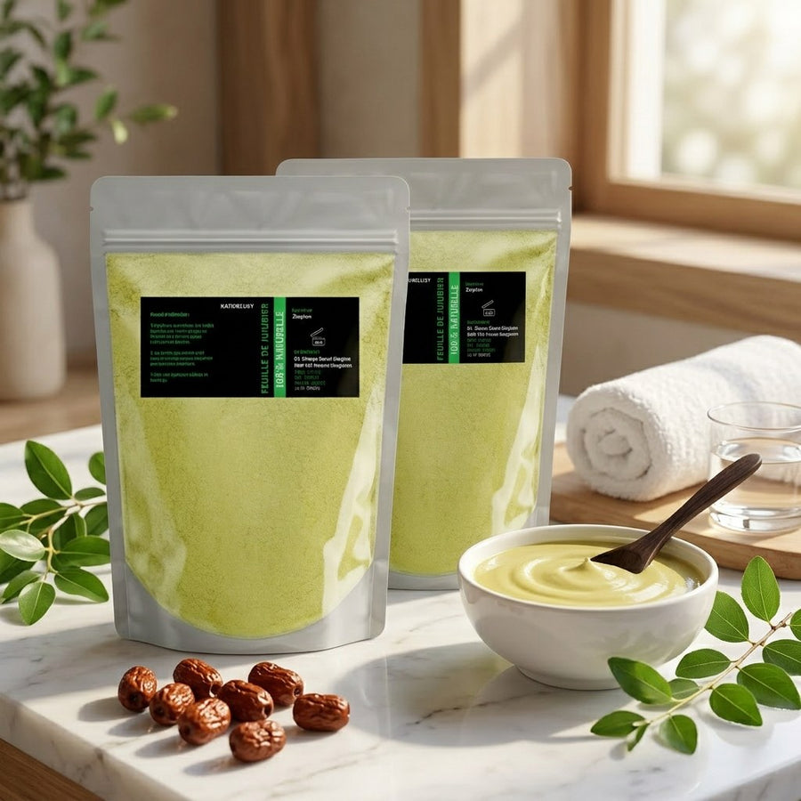 Lot 2x80g Poudre de Sidr Naturelle (Feuille Jujubier Ziziphus) | NatureLuxy – produit naturel présenté par Natureluxy