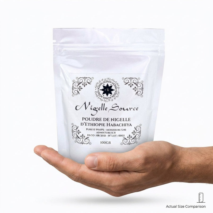 Graine de Nigelle d’Éthiopie en Poudre Pure Grade A - 100 g – produit naturel présenté par Natureluxy