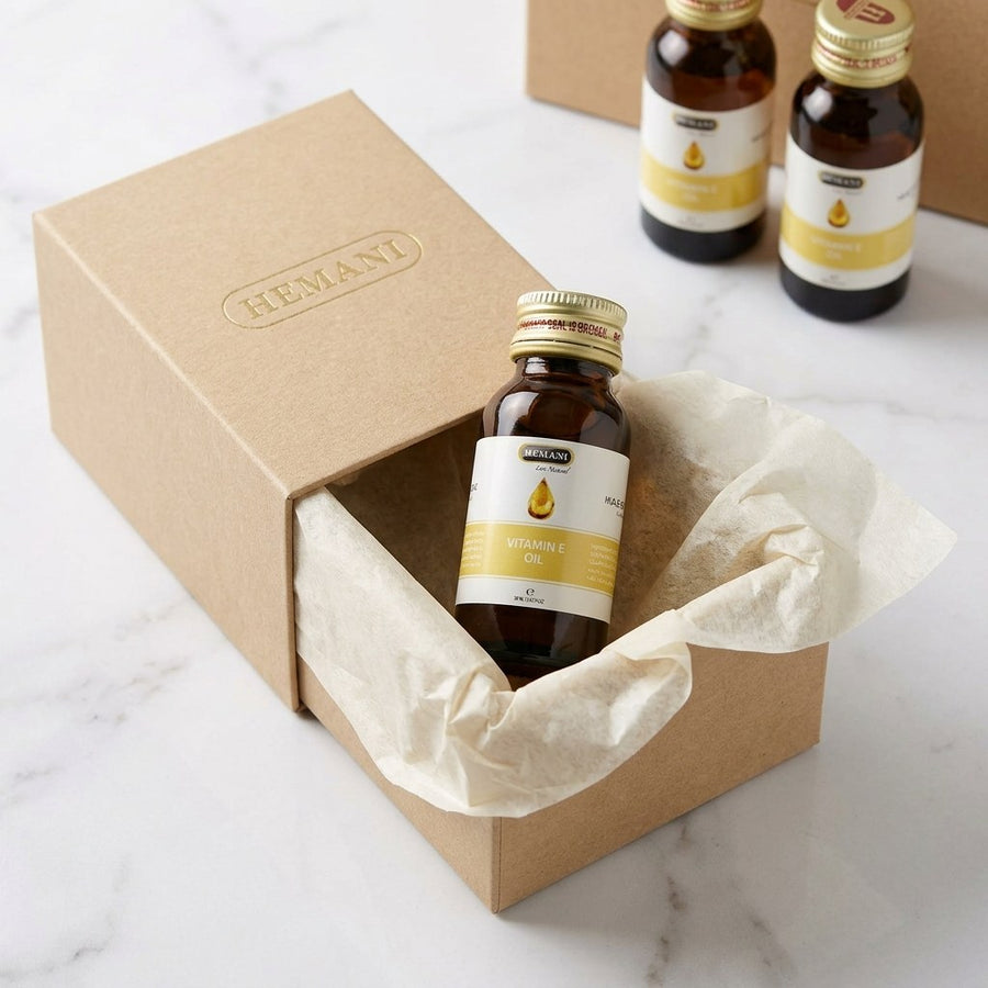 Lot de 3 Huiles de Vitamine E Hemani 30 mL - 100% naturelle – produit naturel présenté par Natureluxy