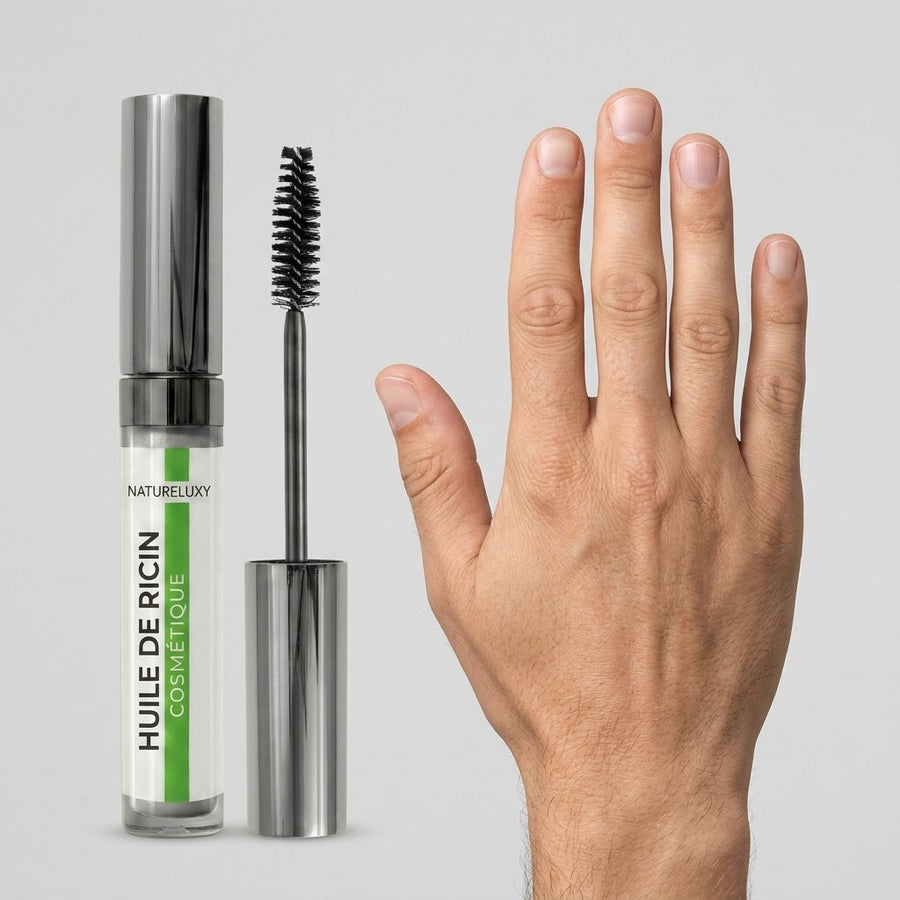 Mascara Huile de Ricin pour Cils 10 mL - Flacon rechargeable – produit naturel présenté par Natureluxy