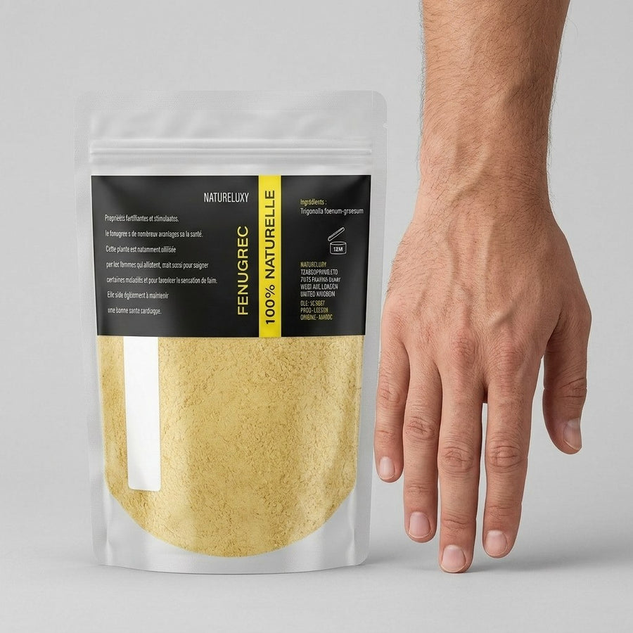 Fenugrec en Poudre 1 kg – produit naturel présenté par Natureluxy