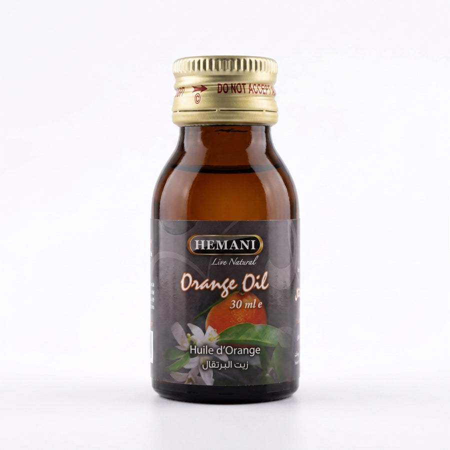 Huile d’Orange Hemani 30 ml – produit naturel présenté par Natureluxy