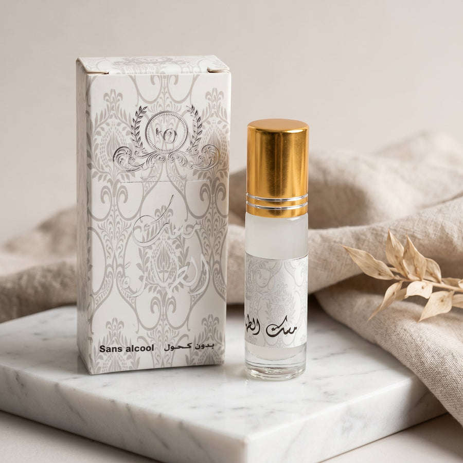 Musc Tahara Blanc à Bille 6 ml – produit naturel présenté par Natureluxy