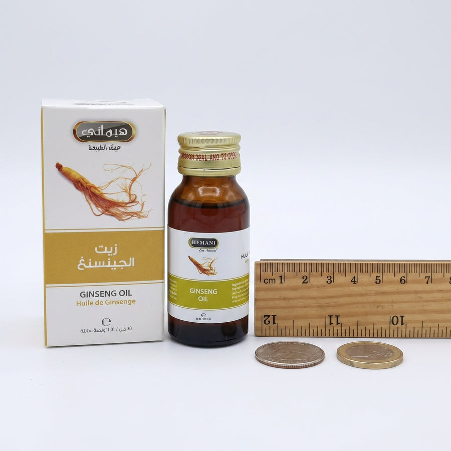 Huile de Ginseng Hemani 30 mL – produit naturel présenté par Natureluxy