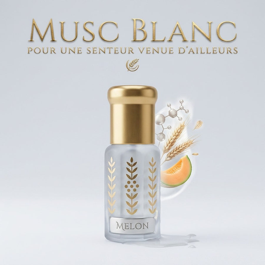 Musc Tahara Melon 3 mL - Musc Blanc Parfumé – produit naturel présenté par Natureluxy