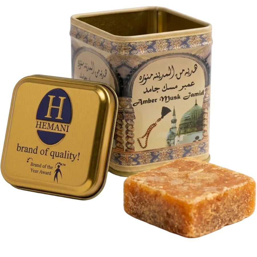Carré de musc ambré Hemani – parfum solide - vue principale