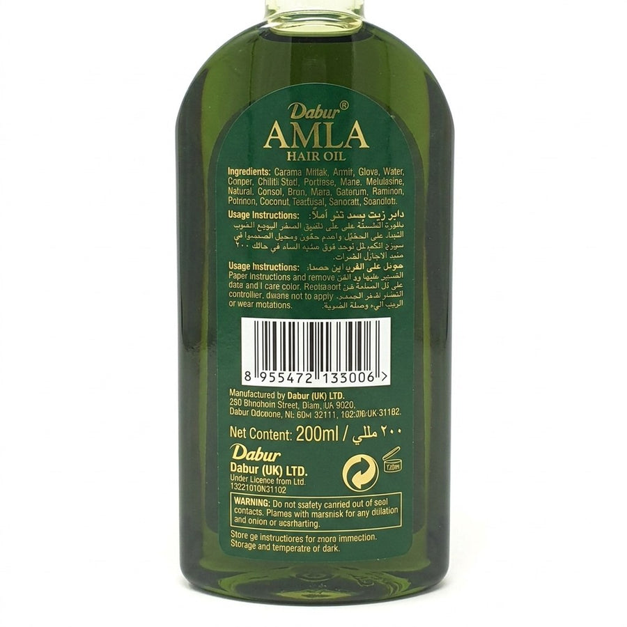 Huile capillaire Dabur Amla 200 ml - Soin cheveux – produit naturel présenté par Natureluxy
