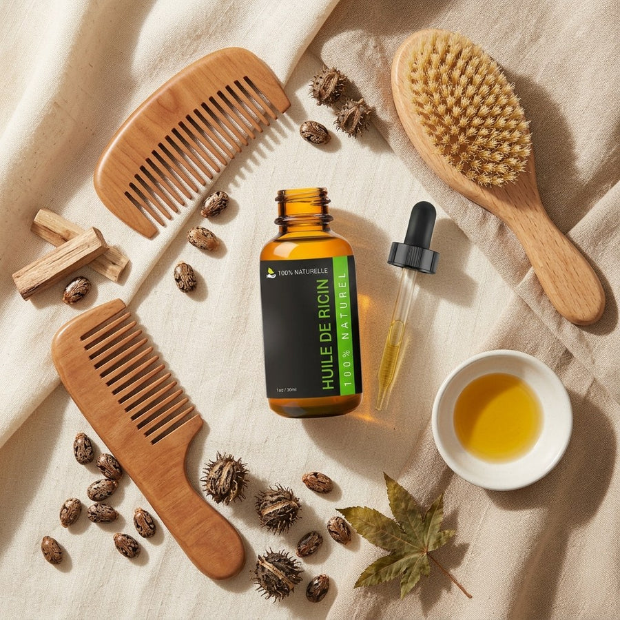 Huile de Ricin 30 ml - Pipette Cheveux Cils Ongles – produit naturel présenté par Natureluxy