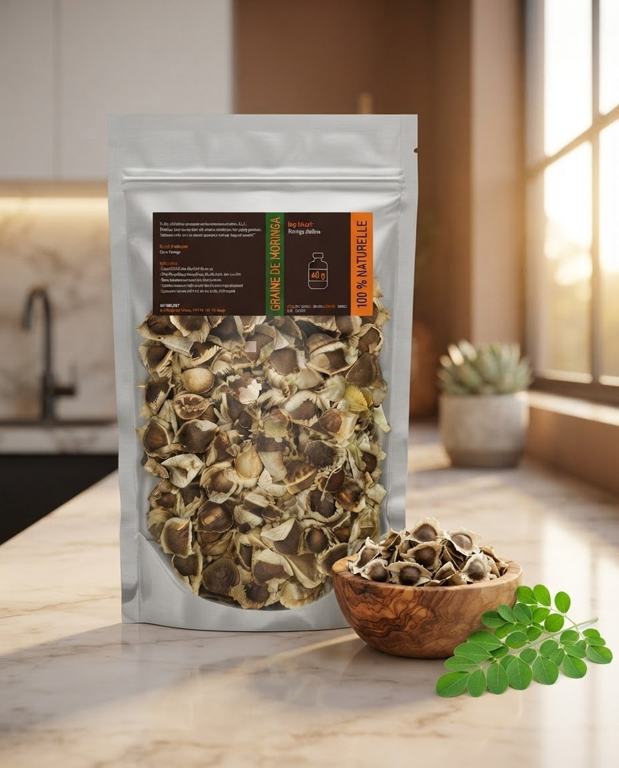 Graine de Moringa 40g Superaliment 100% Naturel - A consommer ou à planter – produit naturel présenté par Natureluxy