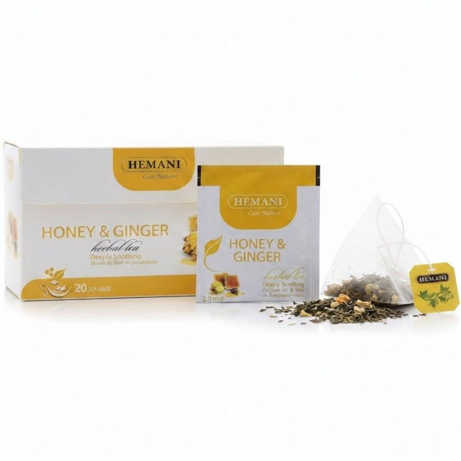 20 Tisanes de Miel & Gingembre - Hemani – produit naturel présenté par Natureluxy
