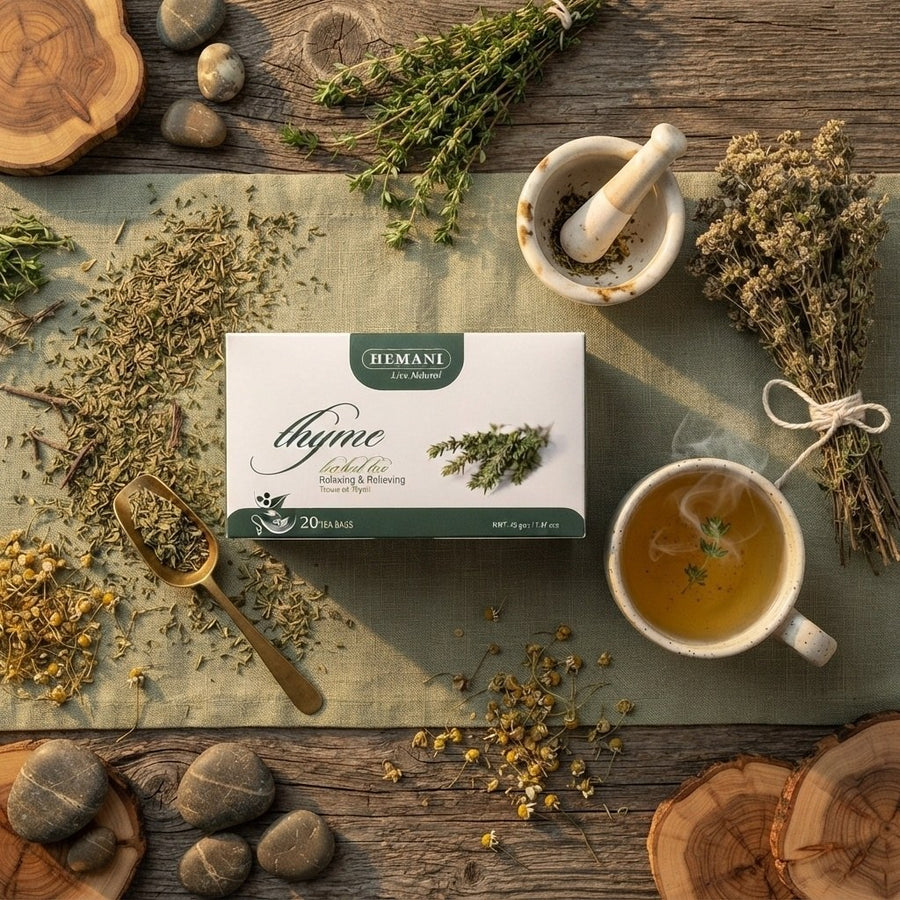 20 Tisanes de Thym - Hemani – produit naturel présenté par Natureluxy