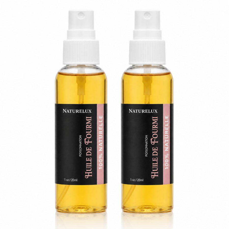 2 Huile de Fourmi contre la pousse des poils 30mL Natureluxy – produit naturel présenté par Natureluxy