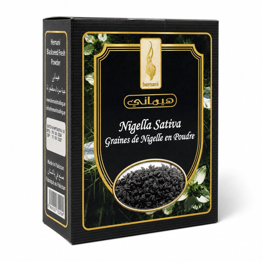 Graines de Nigelle en Poudre 200g Naturelle Hemani – produit naturel présenté par Natureluxy